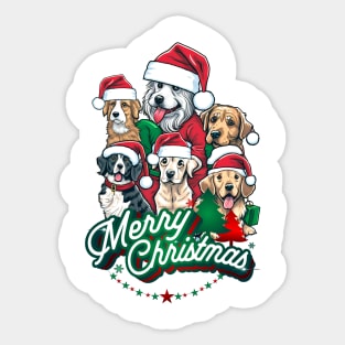 Merry Christmas Dogs! Sticker